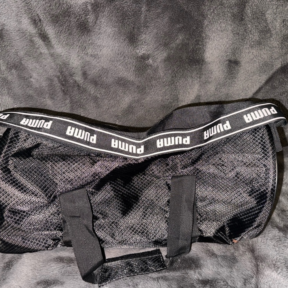 Puma Black Travel Bag with Logo Straps
